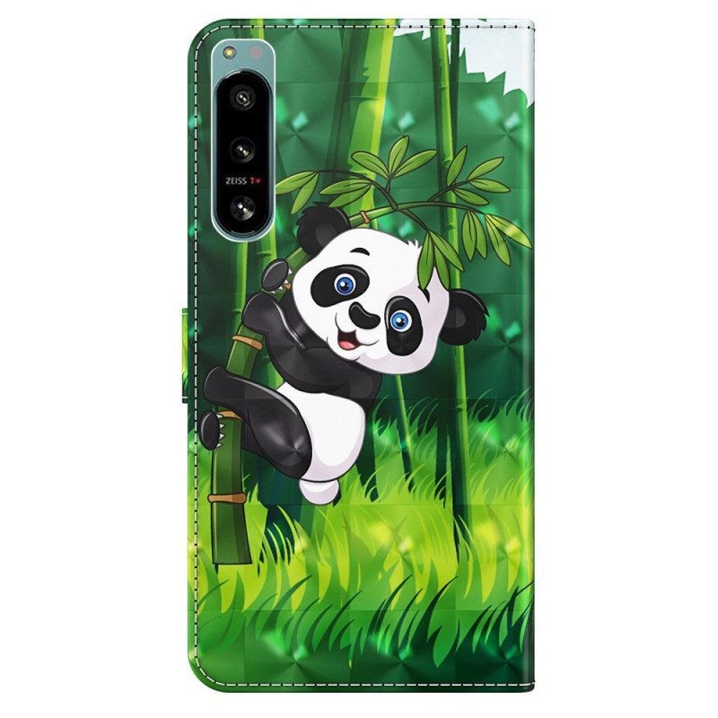 Κάλυμμα Sony Xperia 5 IV με κορδονι Bamboo Panda Με Κορδόνι